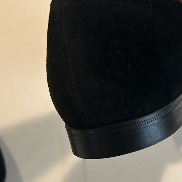 Brooks Brothers Peal & Co Made 10 D Black Velvet Smoking Slipper Loafer Crown - Picture 13 of 14